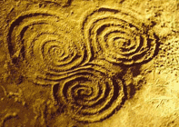 Ancient celtic spiral, Newgrange, Ireland