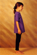 Child in natural pose, bright, upright, relaxed and alert