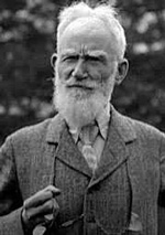 Black and white photograph of George Bernard Shaw